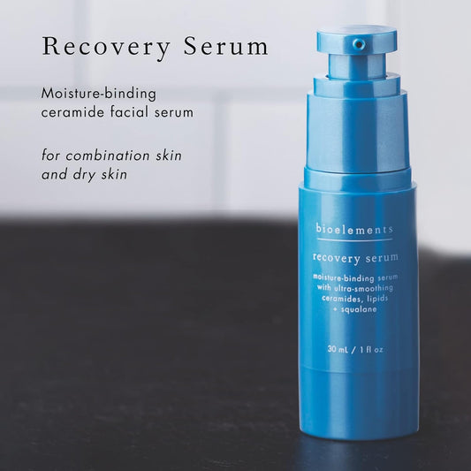 Bioelements Recovery Serum - 1   - Moisture-Binding Ceramide Facial Serum - For Dry & Combination Skin Types - Vegan, Gluten Free - Never Tested on Animals