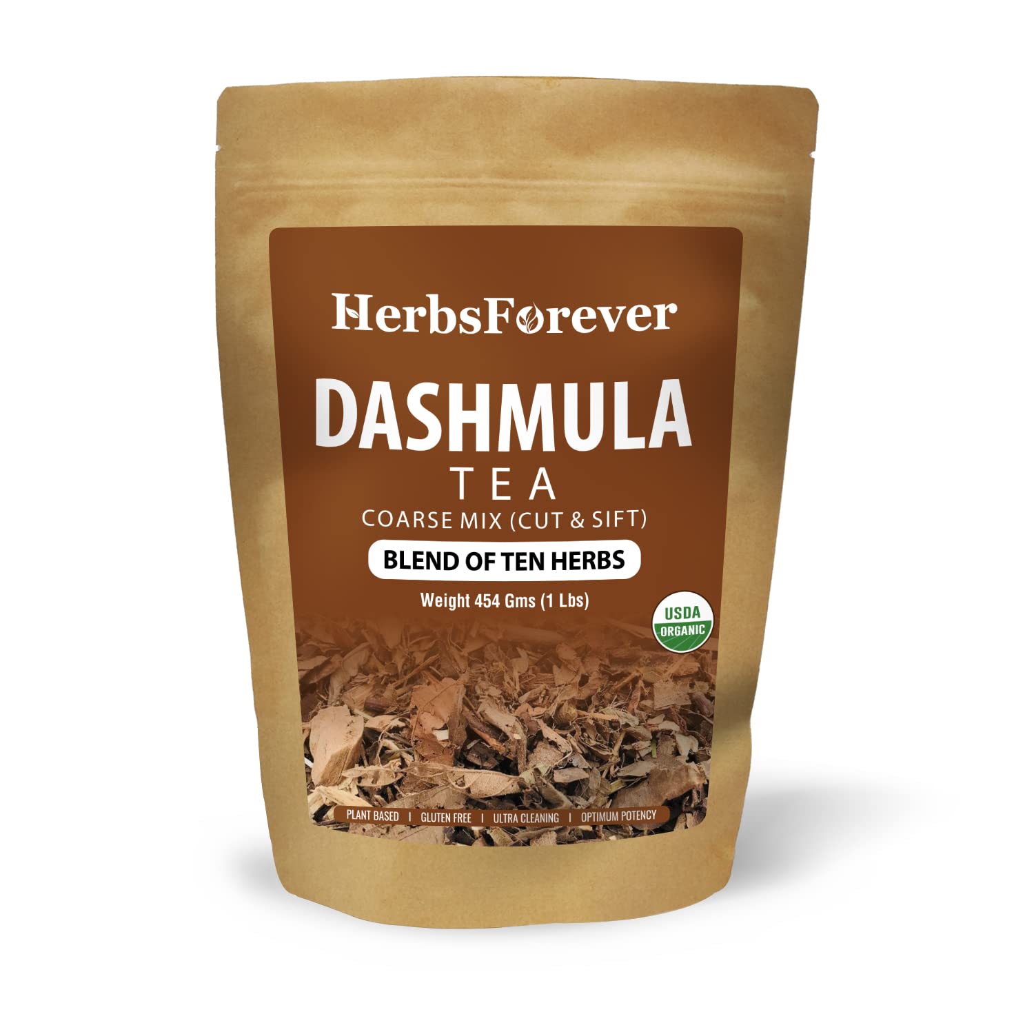 HerbsForever Dashmula Tea ? Cut and Sifted ? Stress Relief Formula ? Supports Physical and Mental Health ? Non GMO, Orga