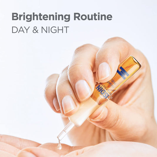 ISDIN Day & Night Brightening Routine Serum, Exfoliate and Correct, Sealed in Glass Ampoules for Maximum Efficacy, 20 ampoules