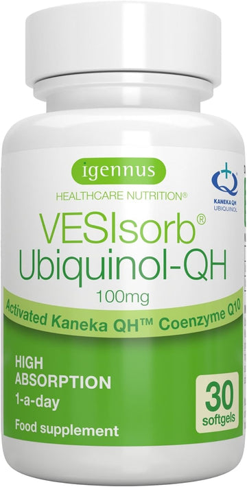 Vesisorb Ubiquinol-Qh Advanced Fast-Acting Coenzyme Q10-100 Mg, 30 Sof30 Grams