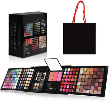 Hotrose Full 177 Color Pink Eyeshadow Palette Blush Lip Gloss Concealer Kit Beauty Makeup Set,All-in-One Makeup Kit with Mirror, Applicators