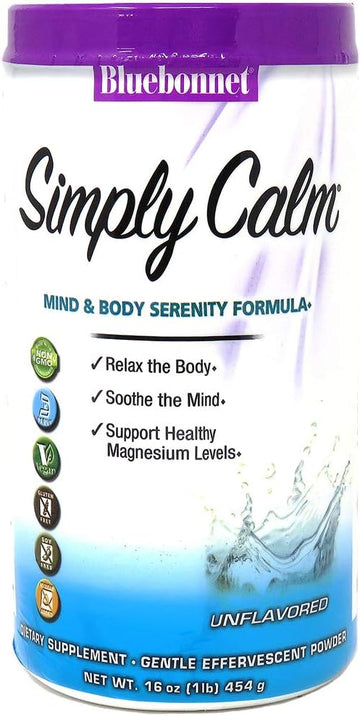 Bluebonnet Nutrition Simply Powder, for Calm, Muscle Cramps, Stress Re