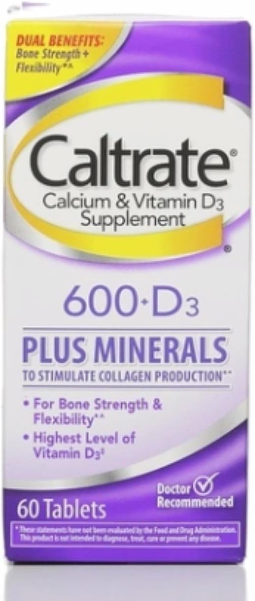 Caltrate 600+D Plus Minerals Tablets 60 ea (Pack of 2)