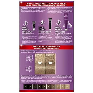 Schwarzkopf Keratin Color Permanent Hair Color Cream, 9.1 Light Ash Blonde, 1 Kit