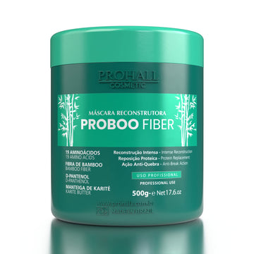 Prohall Cosmetic Proboo Fiber Hair Mask for Dry Damaged Hair & Growth - Bamboo Fiber & Shea Moisture Conditioner Mask-Replenish Protein, Reduce Frizz, Revitalize Strands & Balance Oiliness-17.6Oz