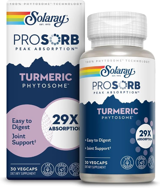 SOLARAY Turmeric Phytosome 500 mg - 29X Absorption Curcumin Supplement