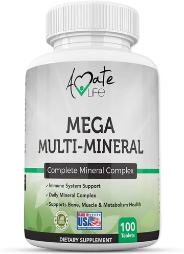 Amate Life Multi Minerals Supplement Complete Mineral Complex with Vit