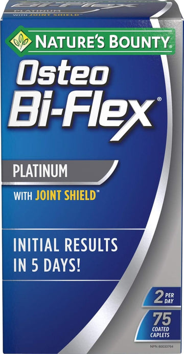 Nature'S Bounty Osteo Bi-Ex Platinum 2600 Mg 5-Loxin Advanced 75 Caplets