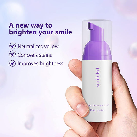 v34 Purple Toothpaste for Teeth Whitening - Premium Whitener, Non-Abrasive, Color Corrector - Tooth Stain Removal, Teeth Whitening Kit, Whitening Toothpaste for Adults