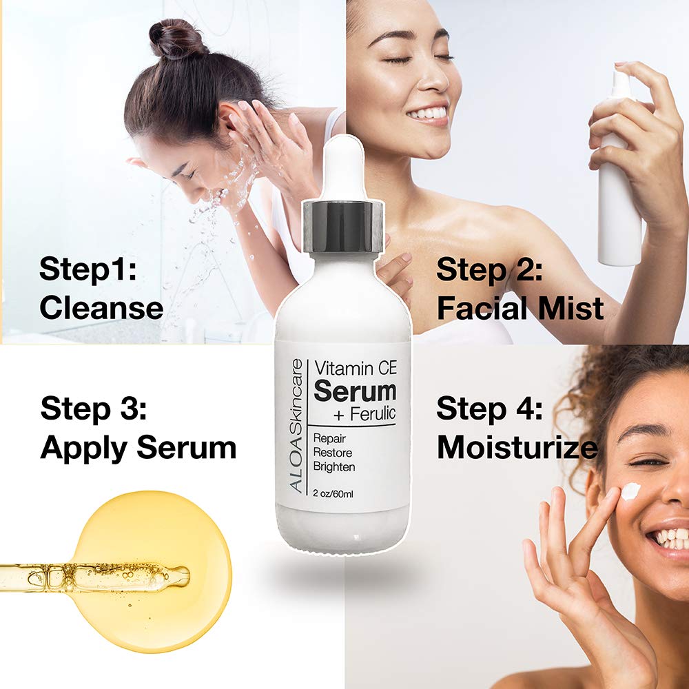 Esupli.com ALOA Skincare Vitamin CE Serum + Ferulic with Hyaluronic Aci