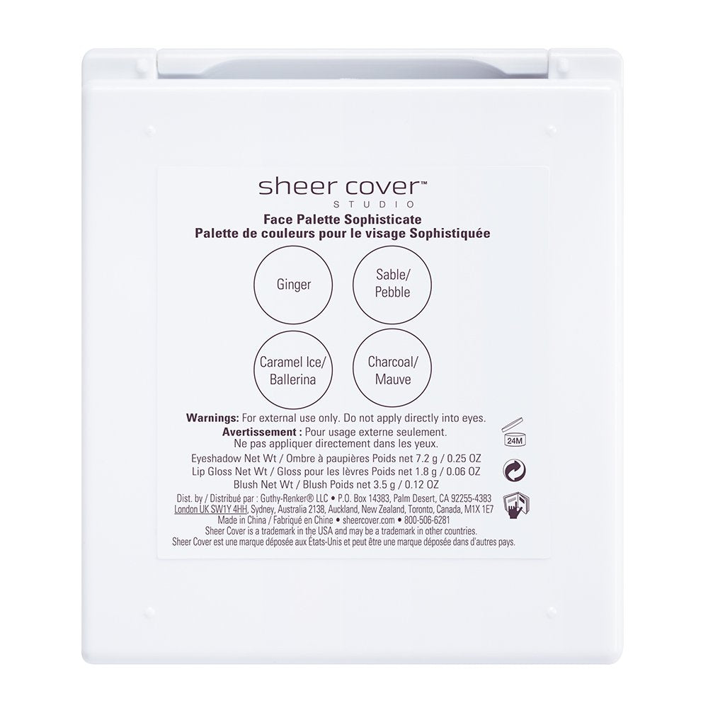 Sheer Cover – Sophisticate Look Face Palette For Eyes, Lips,