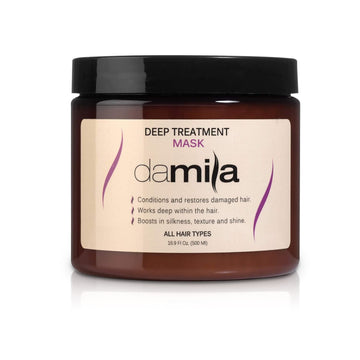 damila Keratin Hair Mask For Dry Damaged Hair - Deep Conditioning Hair Mask For Curly, Frizzy Hair - Removes Frizz, Repairs Split Ends, Restores Silkiness and Shine - 16.9 .