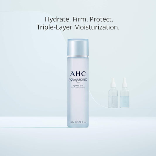 AHC Toner for Face Aqualauronic Hydrating Skin for Dehydrated Skin Triple Hyaluronic Acid Korean Skincare 5.07