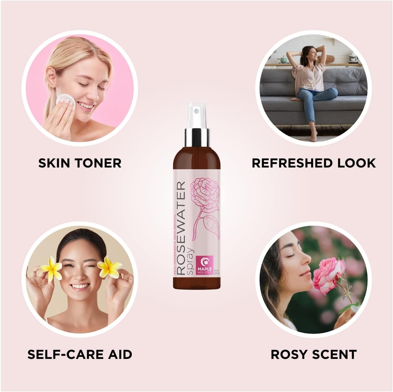 Rose Water Spray for Face Care - Refreshing Rosewater Face M