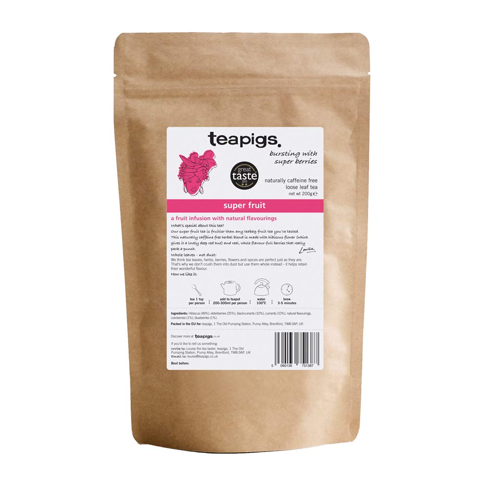 Teapigs Super Fruit Loose Tea Made with Whole Fruit (1 Pack )