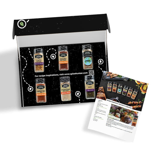 The Spice Hunter Butcher's Collection Gift Pack Kit includes Six Assor