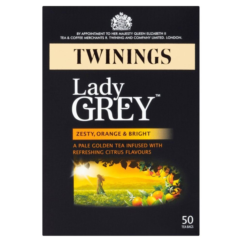 Twinings Lady Grey Tea Bags - 50's - Pack of 2