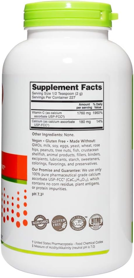 NutriBiotic - Calcium Ascorbate Vitamin C Powder, 16 Oz | Essential An