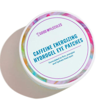 Good Molecules Caffeine Energizing Hydrogel Eye Patches - Hydrogel Mask with Hyaluronic Acid, Peptides, and Aloe to Hydrate, Brighten, and Reduce Puffiness - Pack of 30 Pairs, Cruelty-free, pH 5.7