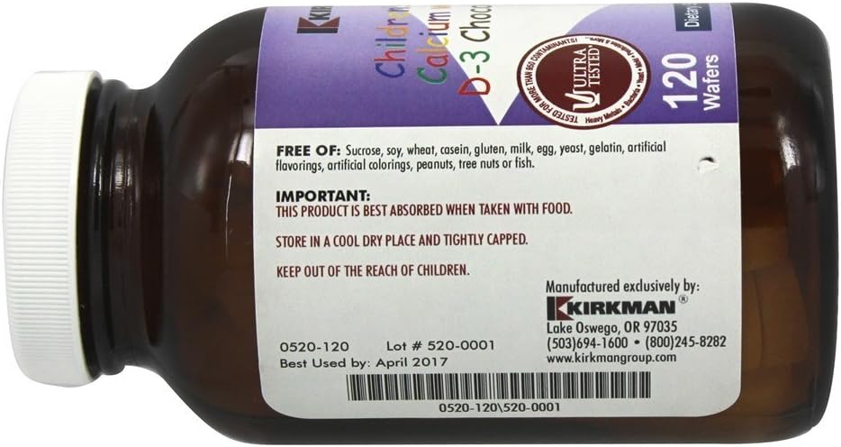 Kirkman Children’s Chewable Calcium Chocolate Tablets | 120 Tablets