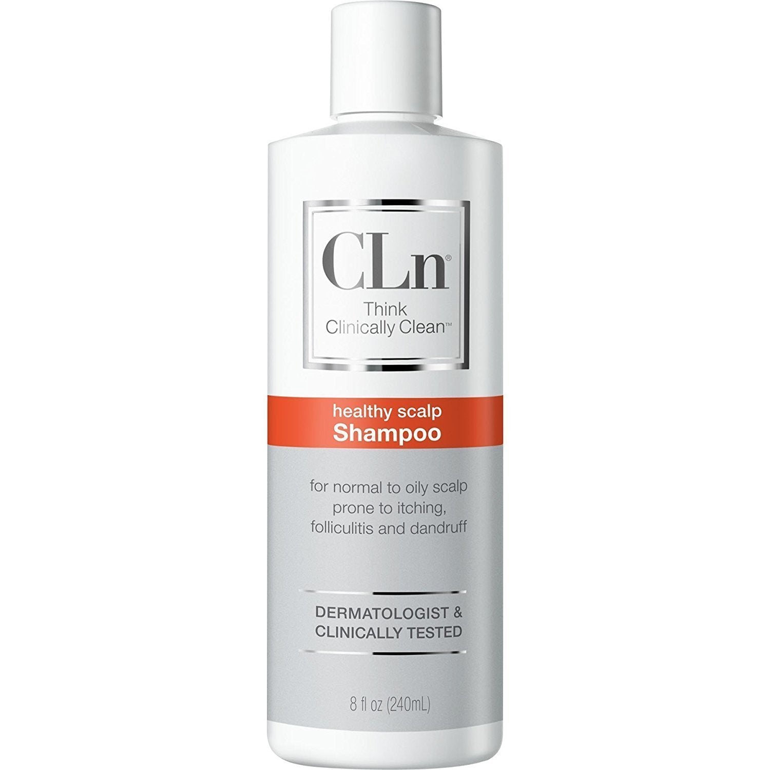 CLn® Shampoo - Clarifying Formula with Salicylic Acid to Remove Build Up, For Normal to Oily Scalp Prone to Folliculitis, Dandruff, Itchy & aky Scalp, Fragrance-Free & Paraben-Free, 8 .