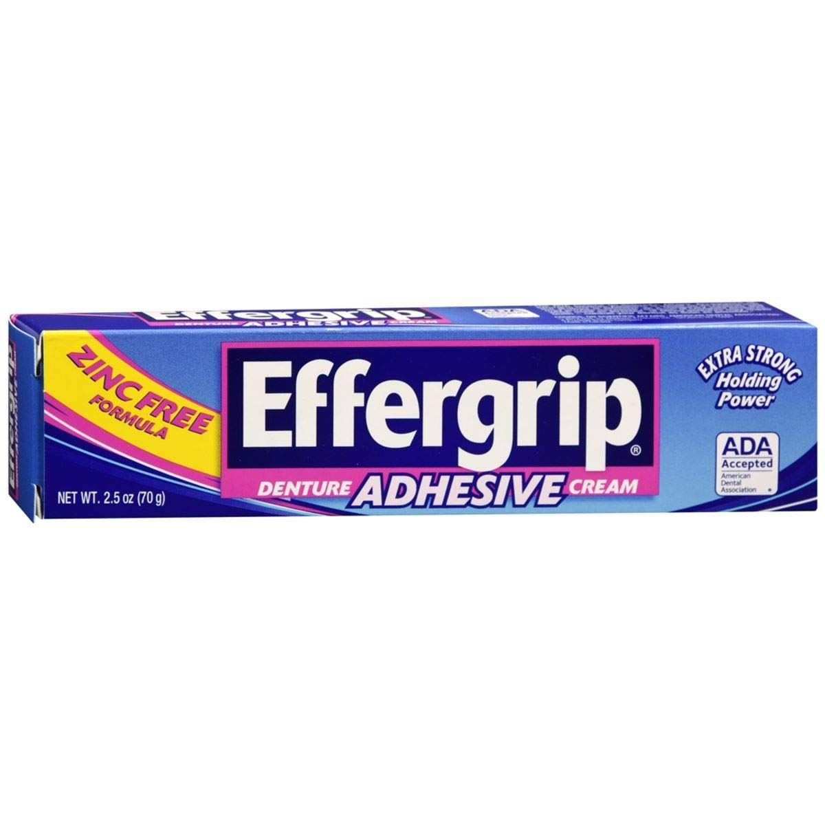 Effergrip Denture Adhensive Cream, Extra Holding Power, 2.5   (Pack of 6)