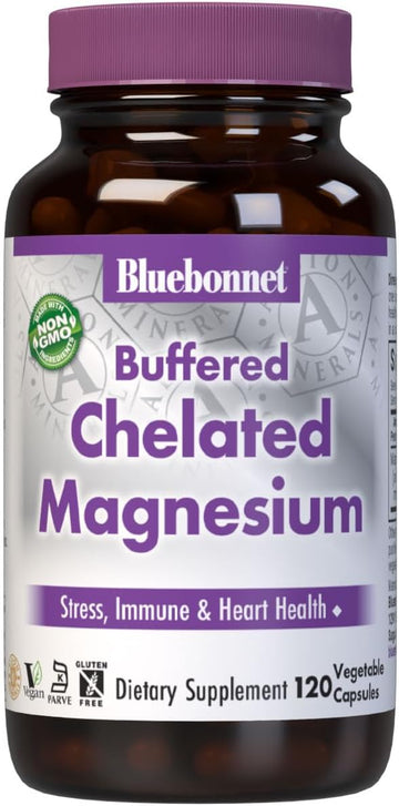 Bluebonnet Nutrition Albion Buffered Chelated Magnesium 200 mg, Magnes