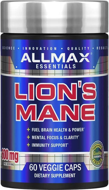 ALLMAX Lion?S Mane - 60 Veggie Capsules - Advanced Nootropic - 30 Serv