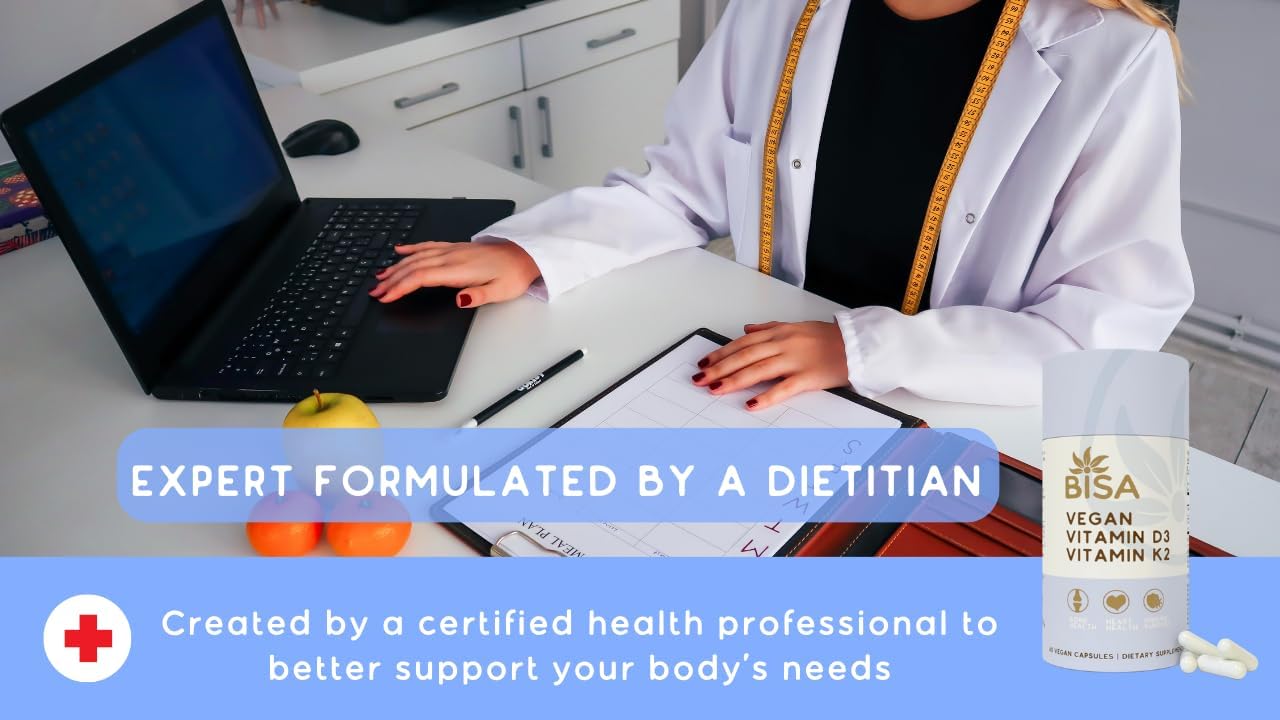  Bisa Vitamin D3 & K2 Supplement |Promote Immune Function, B