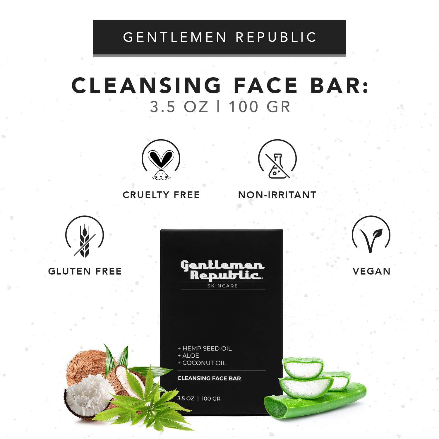 Esupli.com  Gentlemen Republic ?Cleansing Face Bar with Hemp