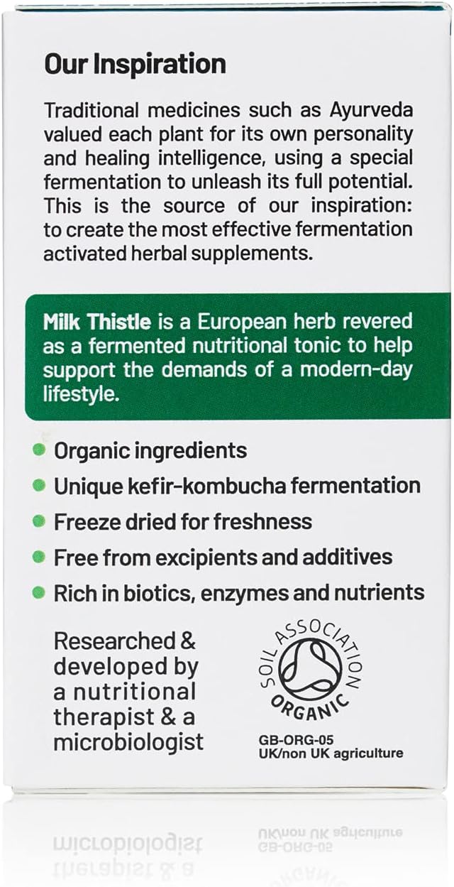 Organic Fermented Milk Thistle Food Supplement (60 Caps)

