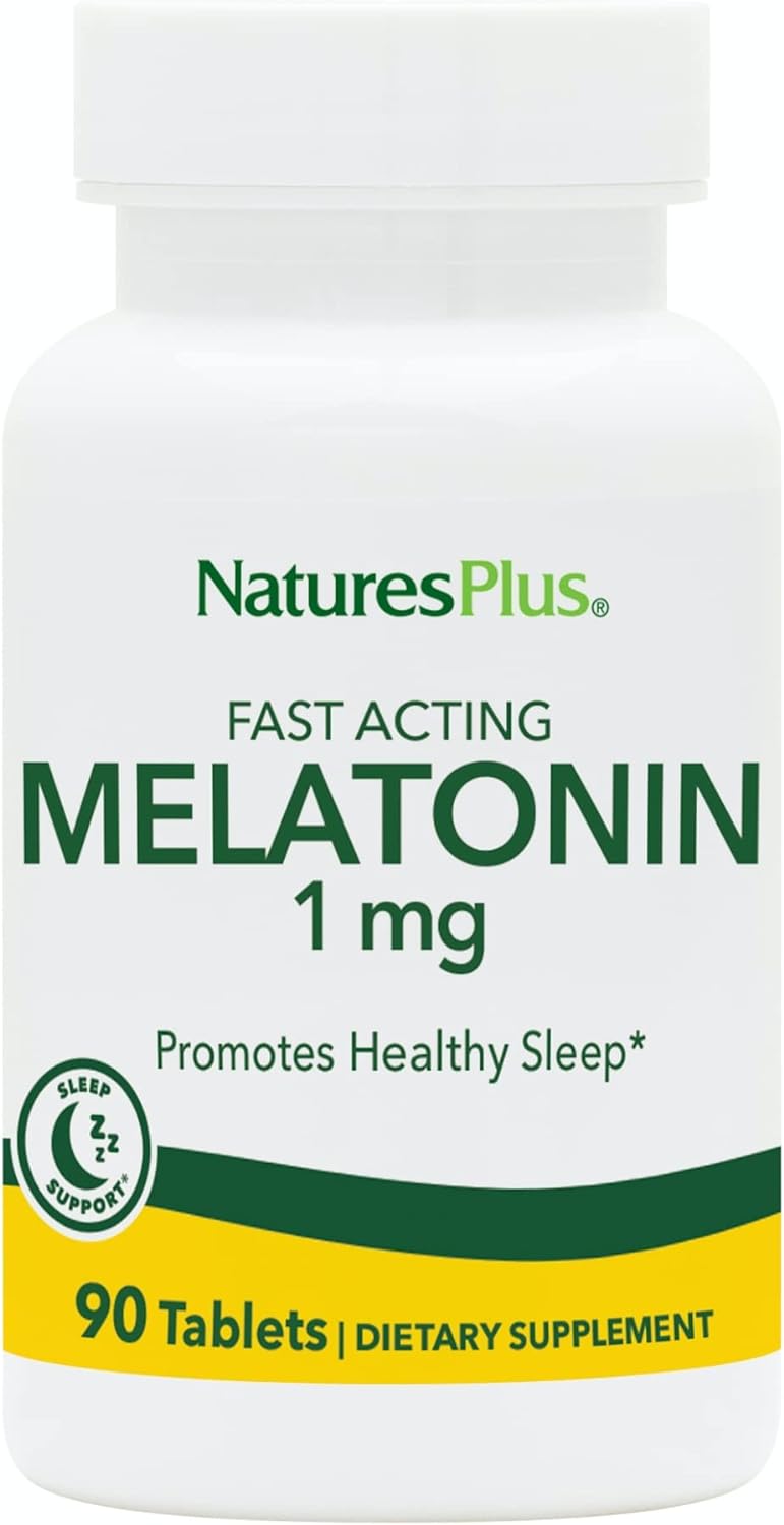 Naturesplus Melatonin 1 Mg - 90 Fast-Acting Tablets - Supports Restful