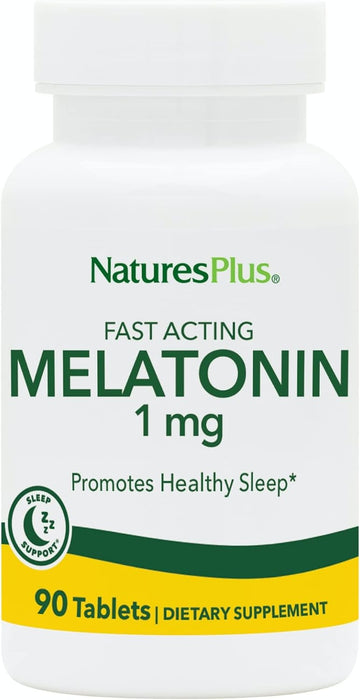 Naturesplus Melatonin 1 Mg - 90 Fast-Acting Tablets - Supports Restful
