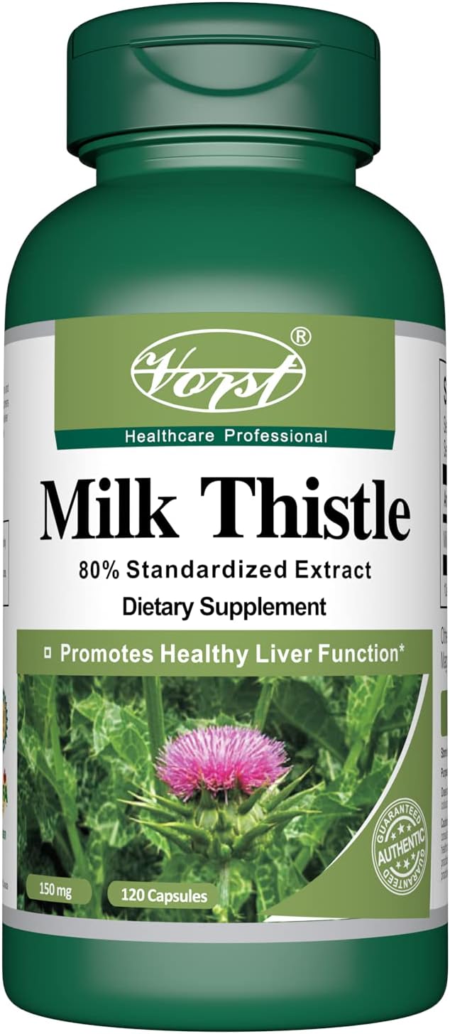 Vorst Milk Thistle 150mg 120 Capsules 80% Silymarin Extract Liver & Ga