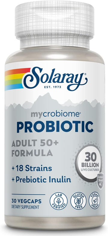 SOLARAY Mycrobiome Probiotic Adult 50 Plus Formula, Probiotics for Wom