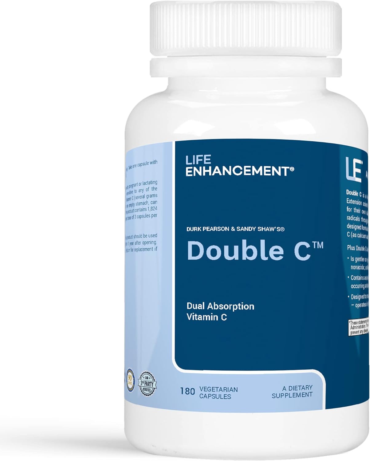 Life Enhancement Double C - Max Absorption 608 mg Buffered Vitamin C (