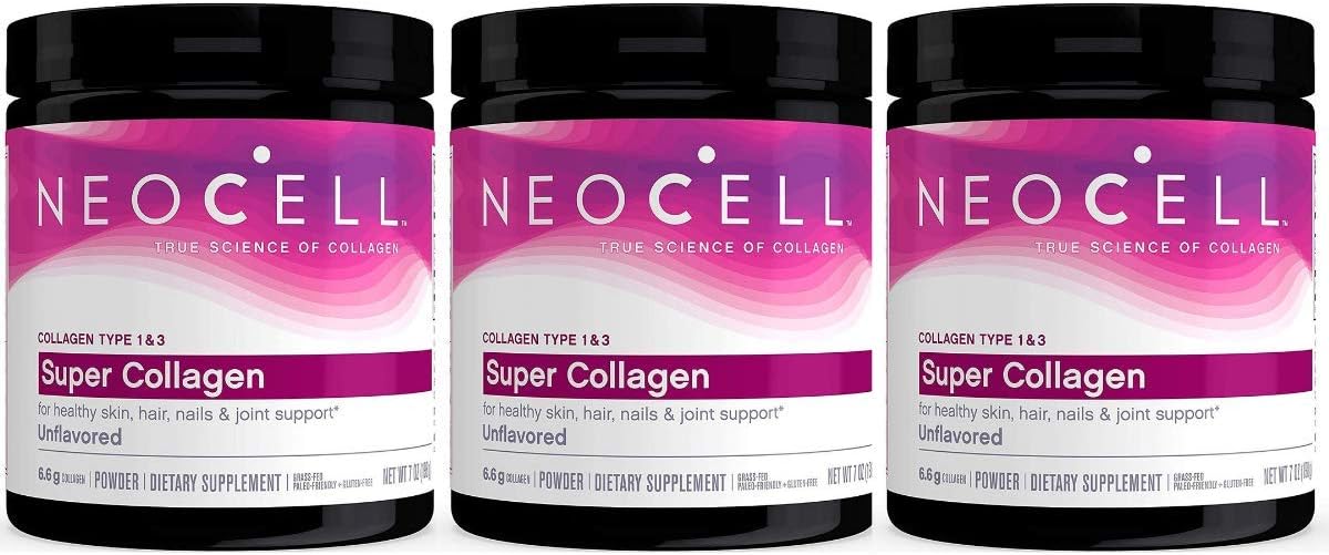 Neocell Super Powder Collagen, Type 1 and 3, 7  (Pack of 3)