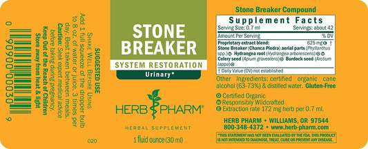 Herb Pharm Stone Breaker (Chanca Piedra) Compound Liquid for Urinary S