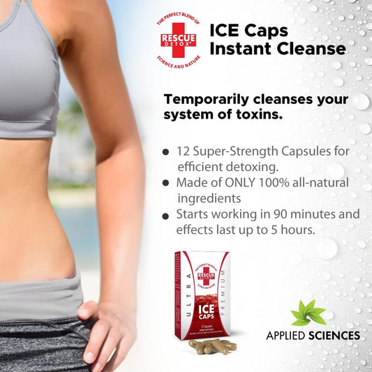 Rescue Detox - ICE CAPS - 12ct | Concentrated Cleansing Capsules - Wor