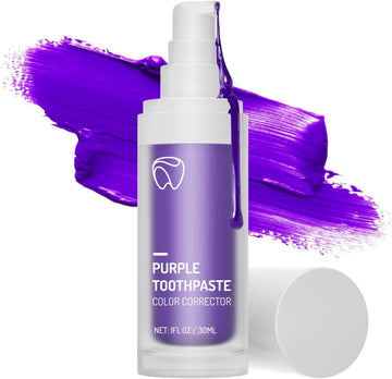Purple Toothpaste for Teeth Whitening, Purple Toothpaste, Color Corrector Toothpaste, Enhance Your Smile with Purple Shampoo Toothpaste, Tooth Stain Removal for Man and Women