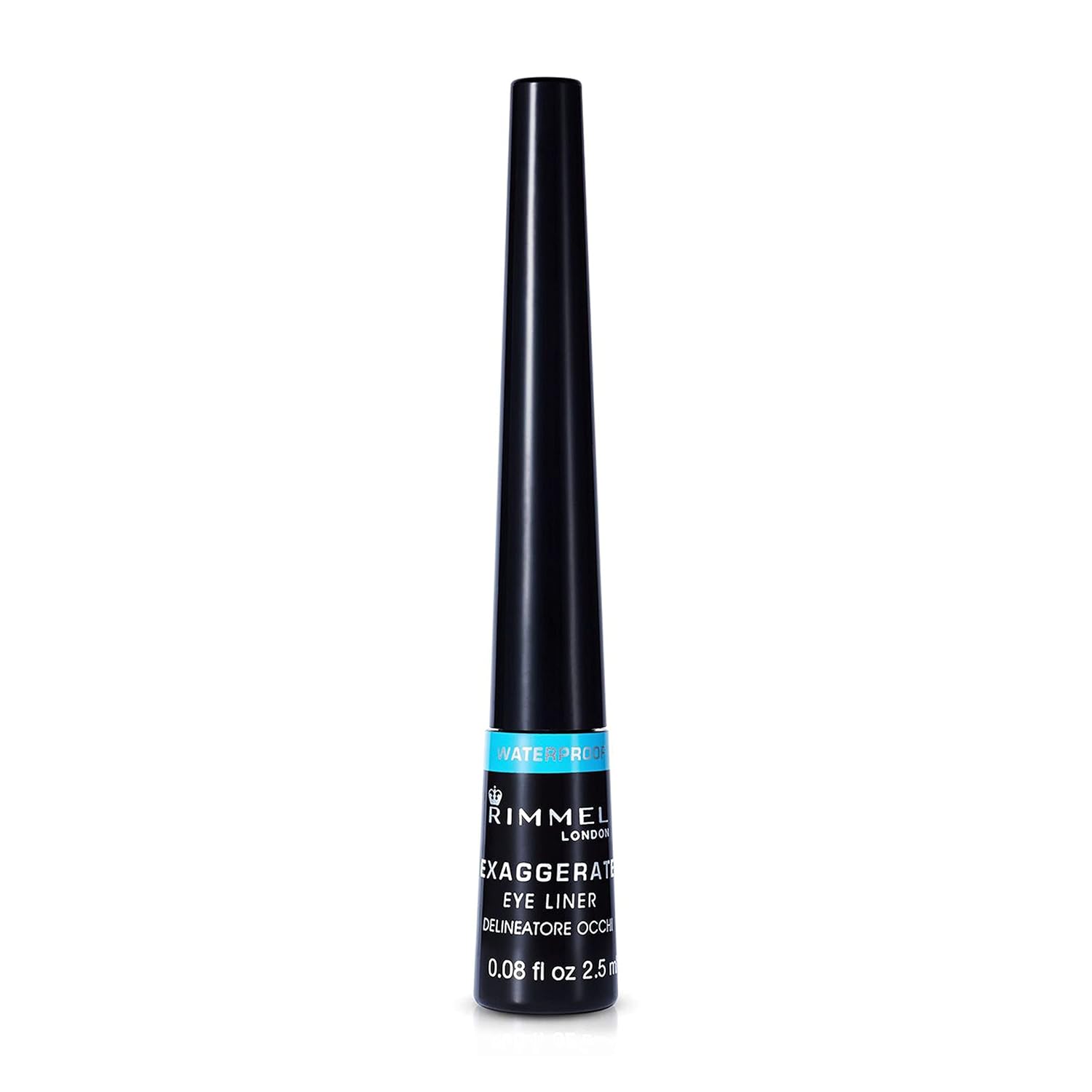 Rimmel London Exaggerate Waterproof Eyeliner, Black, 0.08 uid