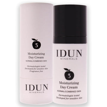 IDUN Minerals Moisturizing Day Cream - Normal-Combined Skin - Hydrates and Protects Face and Neck - Creamy Texture Softens and Smoothes - Increases Radiance with Vitamin C and E - 1.76