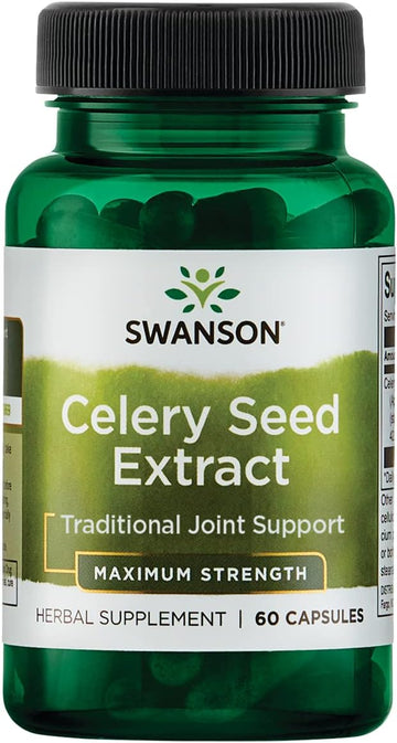 Swanson Celery Seed Extract (Cellery) Urinary Health Antioxidant Support Phytochemicals Volatile Oils Supplement Maximum Strength 150 mg 60 Capsules