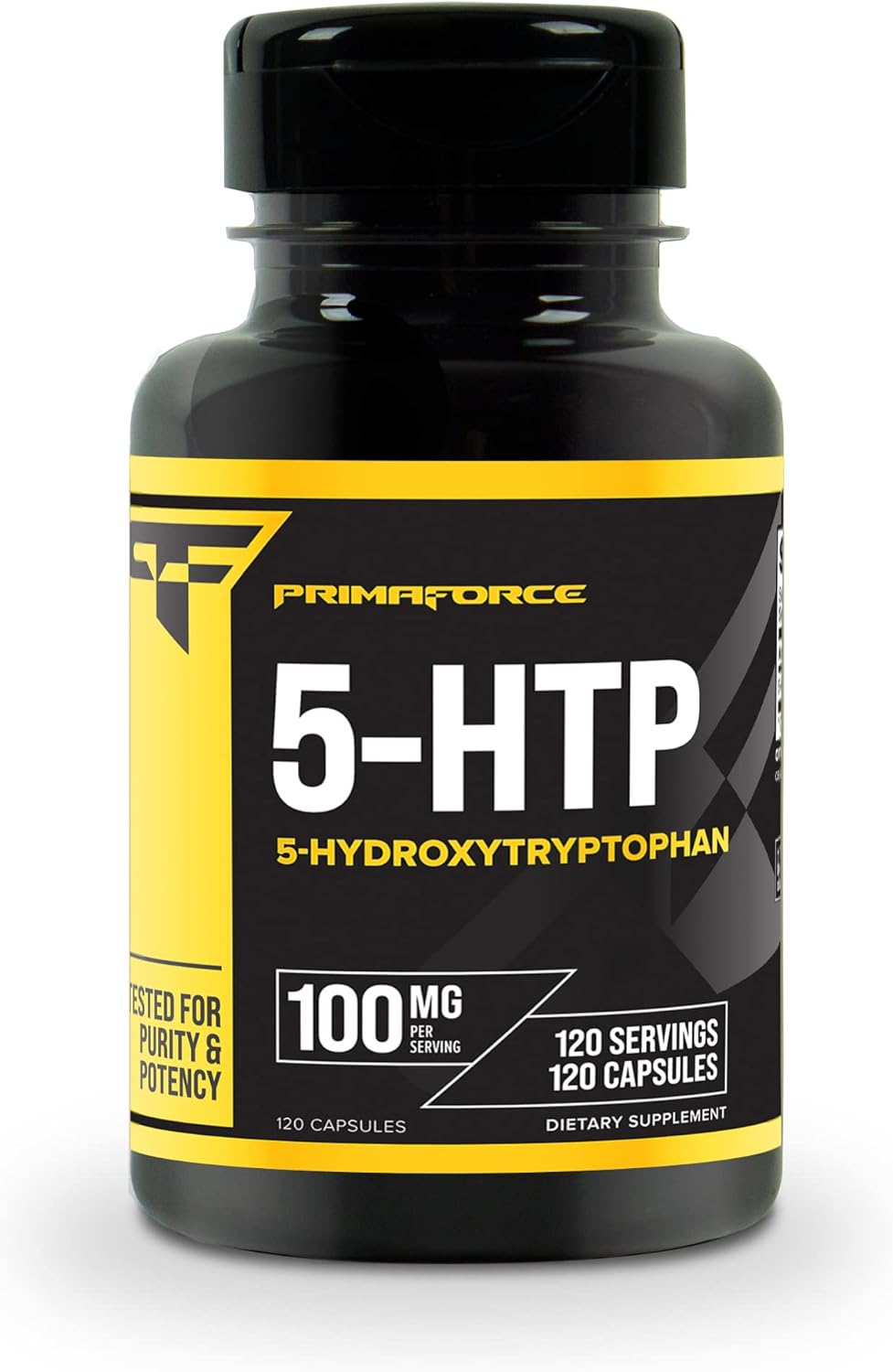 Primaforce 5-HTP 100mg Supplement, 120 Capsules, 100mg Per Serving, 5-3.21 Ounces