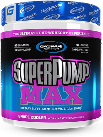 Gaspari Nutrition SuperPump MAX, The Ultimate Pre Workout Powder, Sust