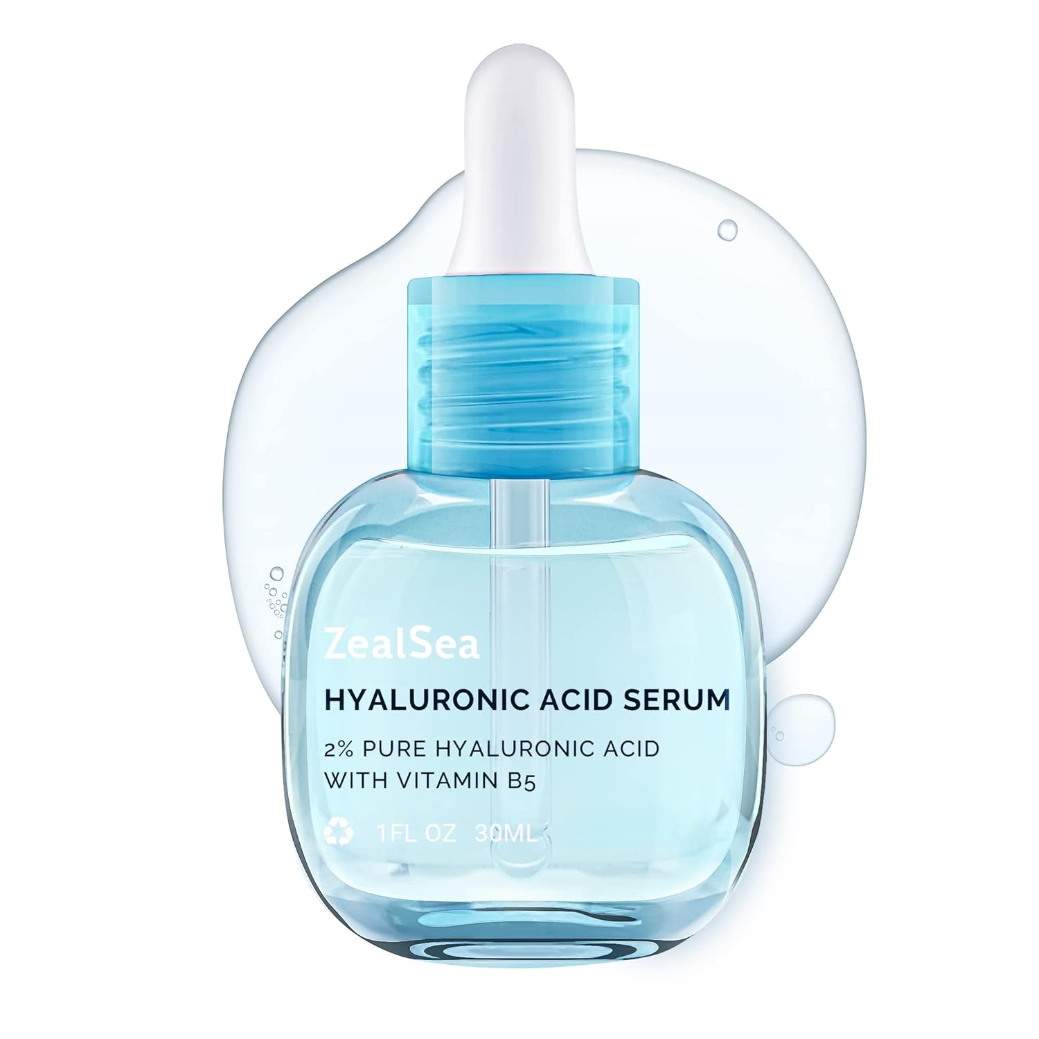 ZealSea Hyaluronic Acid Serum for Face with Vitamin B5, Travel Facial Moisturizing Serum, Plumping Anti-Aging Face Hydrating Serum for Fine Lines and Wrinkles All Skin Types, 1 .