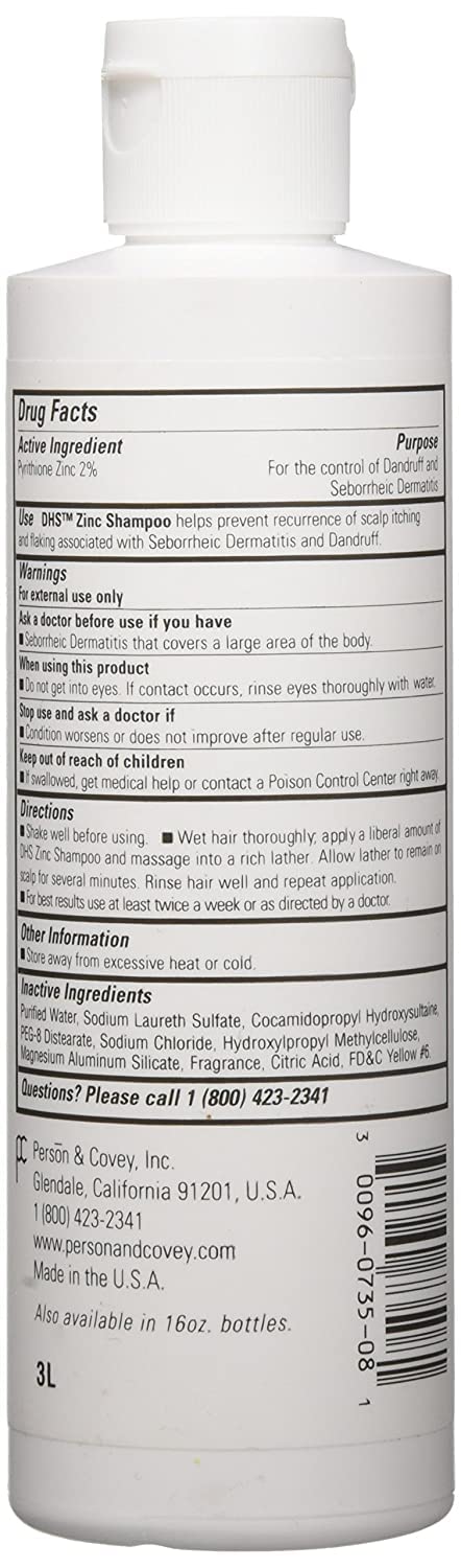 DHS Zinc Shampoo, 16  (Pack of 2)