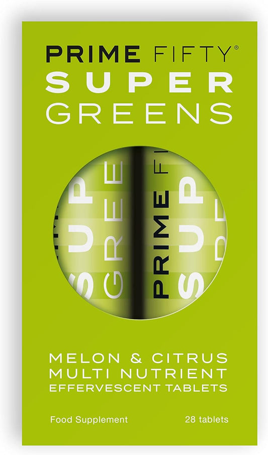 Prime Fifty Super Greens+ Supplement ? Effervescent Multivitamins Tabl175 Grams