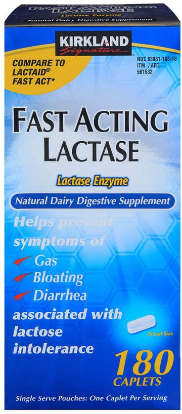 Kirkland Signature Fast Acting Lactase, Compare To Lactaid Fast Act