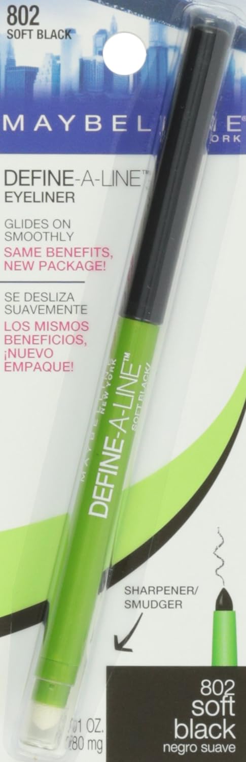 Maybelline New York Define-A-Line Eyeliner, Soft Black, 0.01